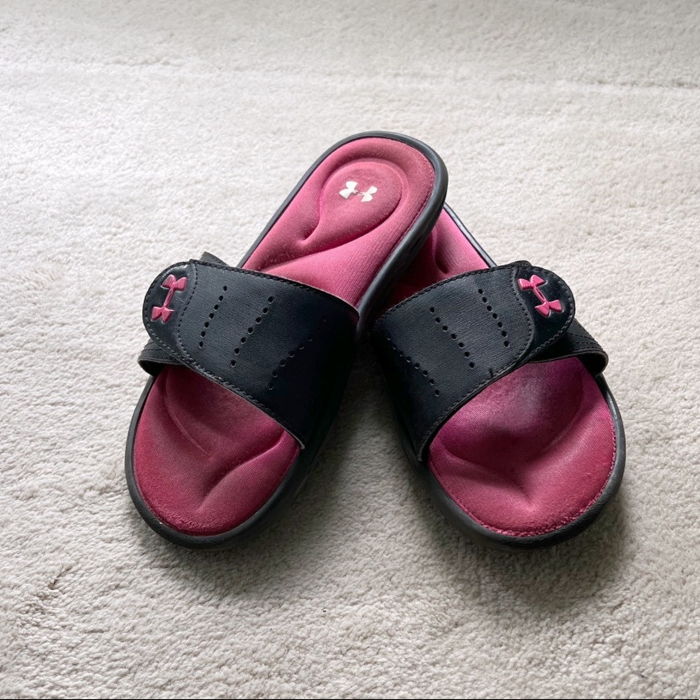 Girls Under Armour Ignite IX Pink Slides